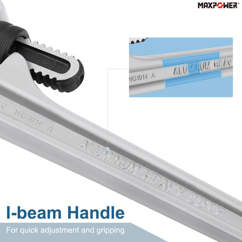 MAXPOWER adjustable non-stick nut keeps smooth, dirt-free operation.