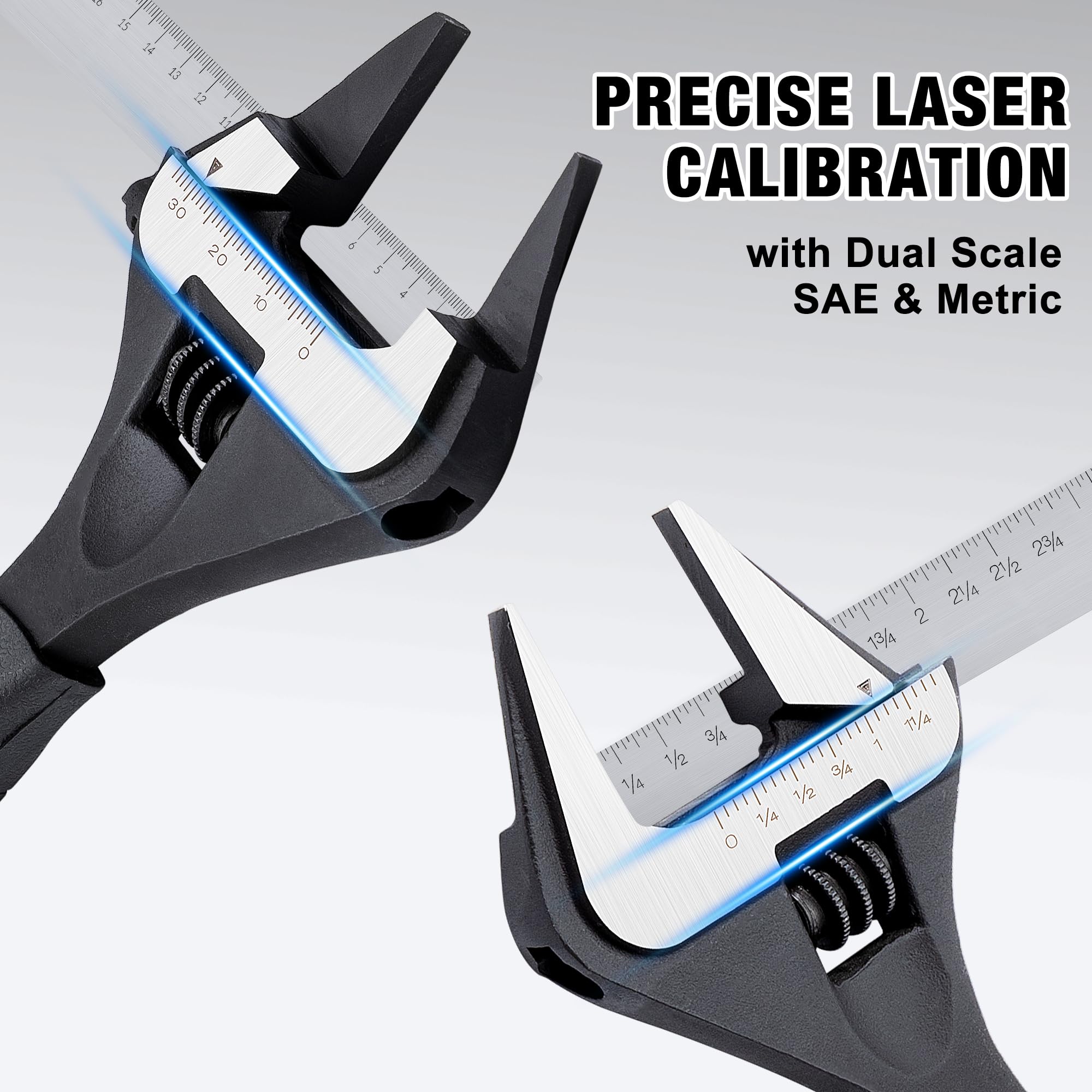 MAXPOWER deep jaw design allows reach to recessed fasteners