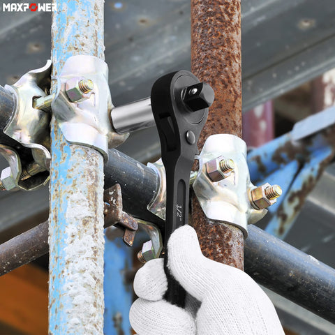 MAXPOWER ergonomic handle design improves grip during overhead tasks