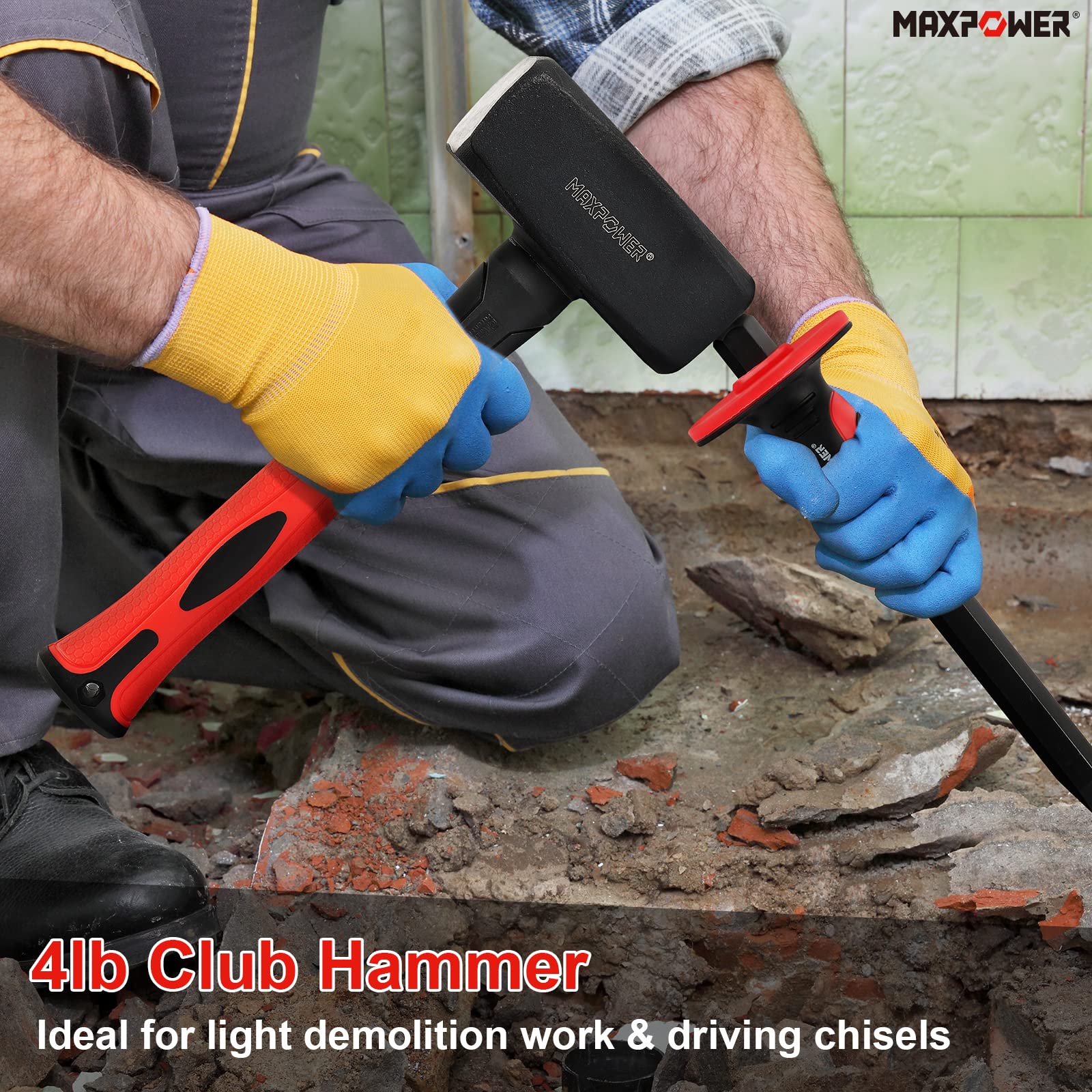 MAXPOWER hammer in a DIY demolition task delivering steady performance