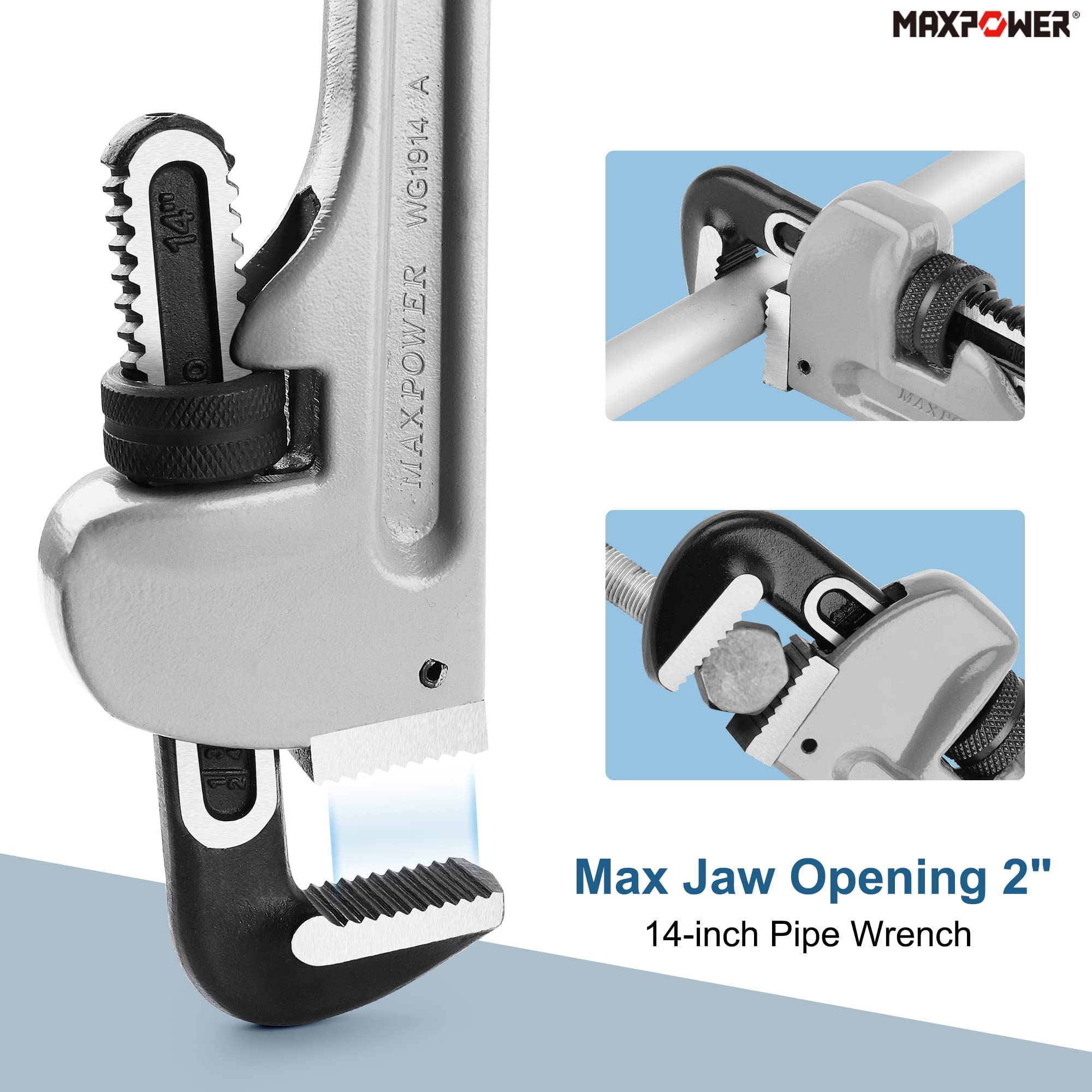 MAXPOWER I-beam handle provides strong, stable grip during work.