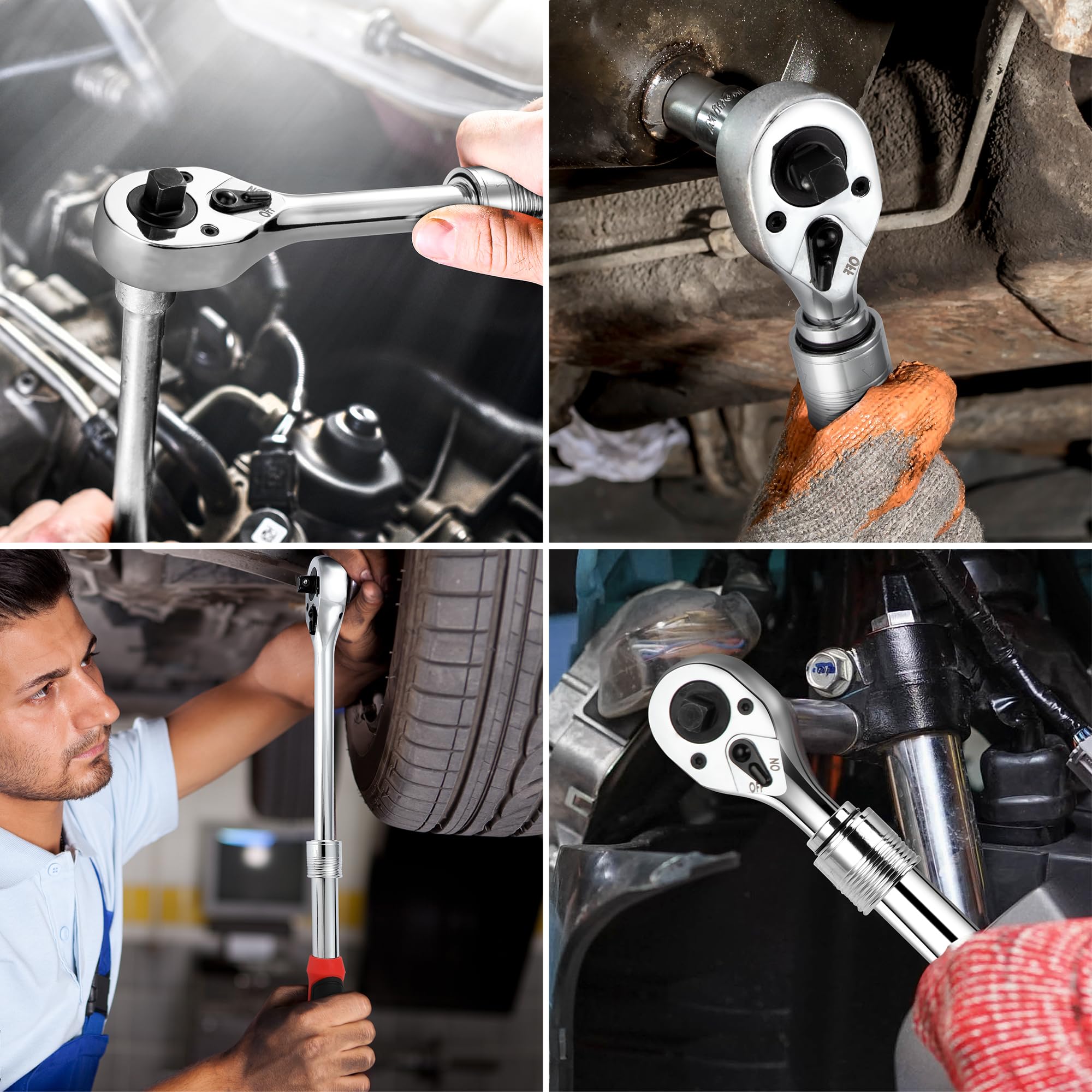 MAXPOWER long-reach design allows access to recessed fasteners without repositioning