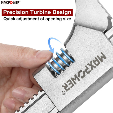 MAXPOWER nickel-chromium coated surface resists wear during tough tasks