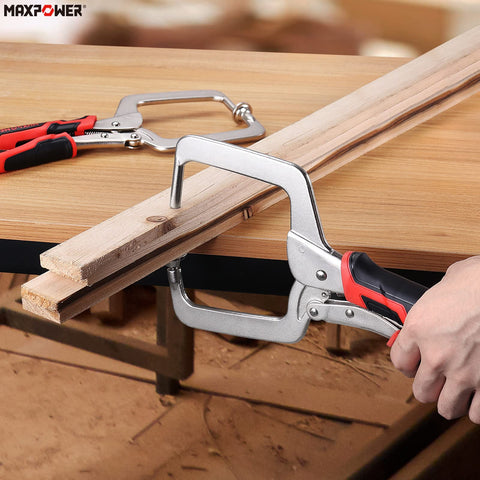 MAXPOWER no-mar swivel pads protect workpieces during tightening.