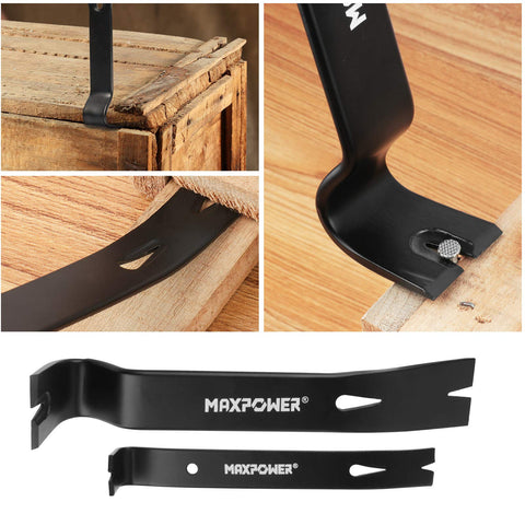 MAXPOWER 10-inch flat pry bar for leverage and nail pulling