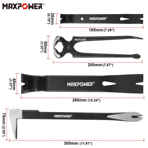 MAXPOWER 8-inch end-cutting pliers for efficient nail extraction