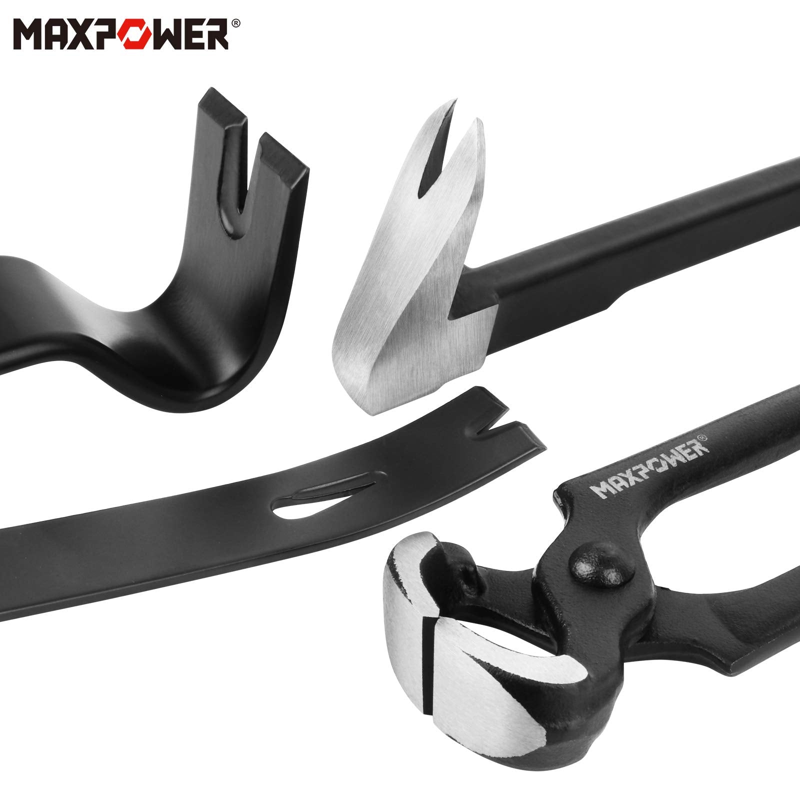 MAXPOWER tools showing precise nail pulling and prying capability