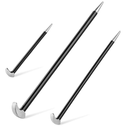 MAXPOWER rolling head pry bar 6-inch demonstrates compact leverage for small gaps.