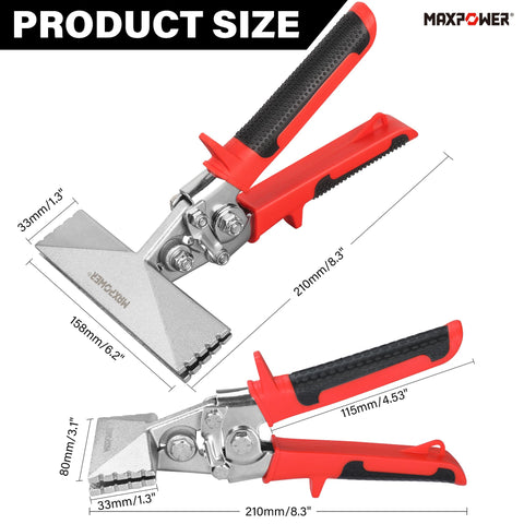 MAXPOWER sheet metal seamer with a 6-inch jaw for broader sheet coverage