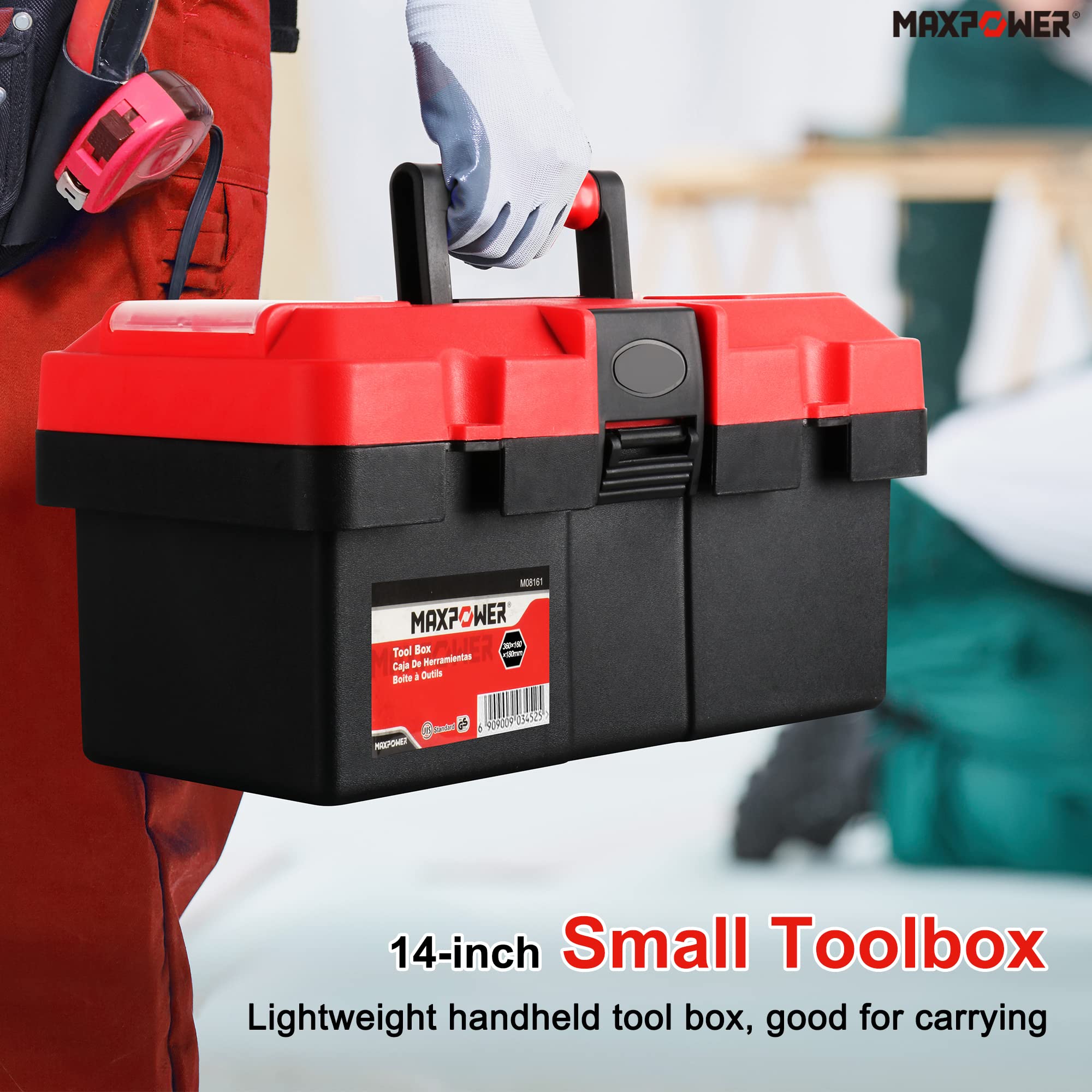 MAXPOWER small toolbox organizer compartments help separate tiny parts