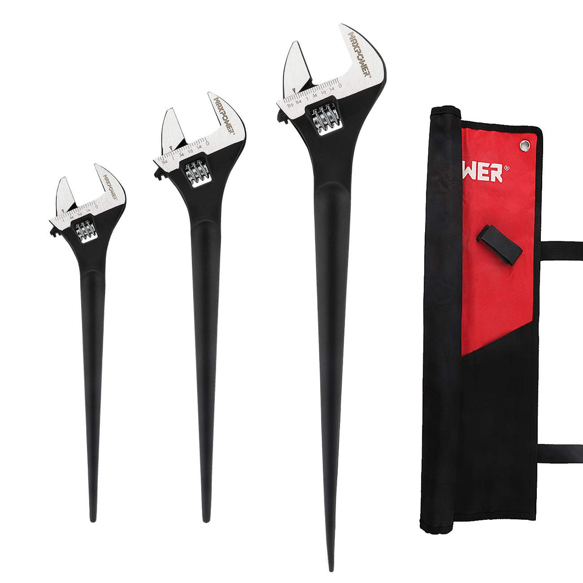 MAXPOWER 10-inch spud wrench with dual scale for fast readings
