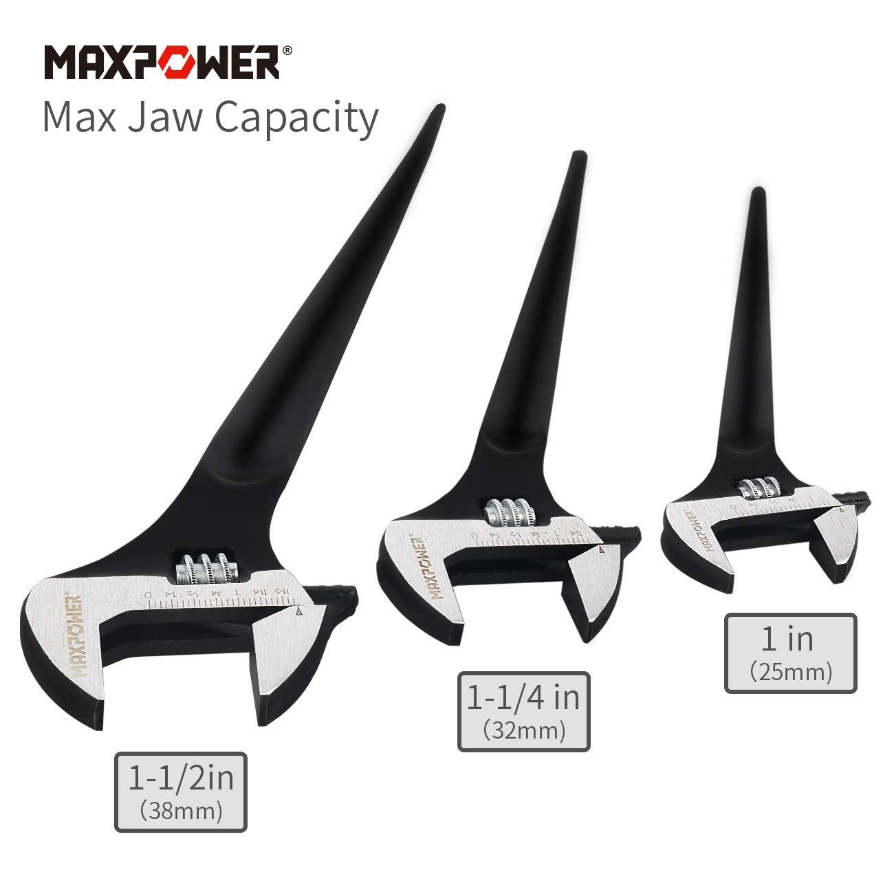 MAXPOWER 12-inch spud wrench with precision jaws for smooth operation