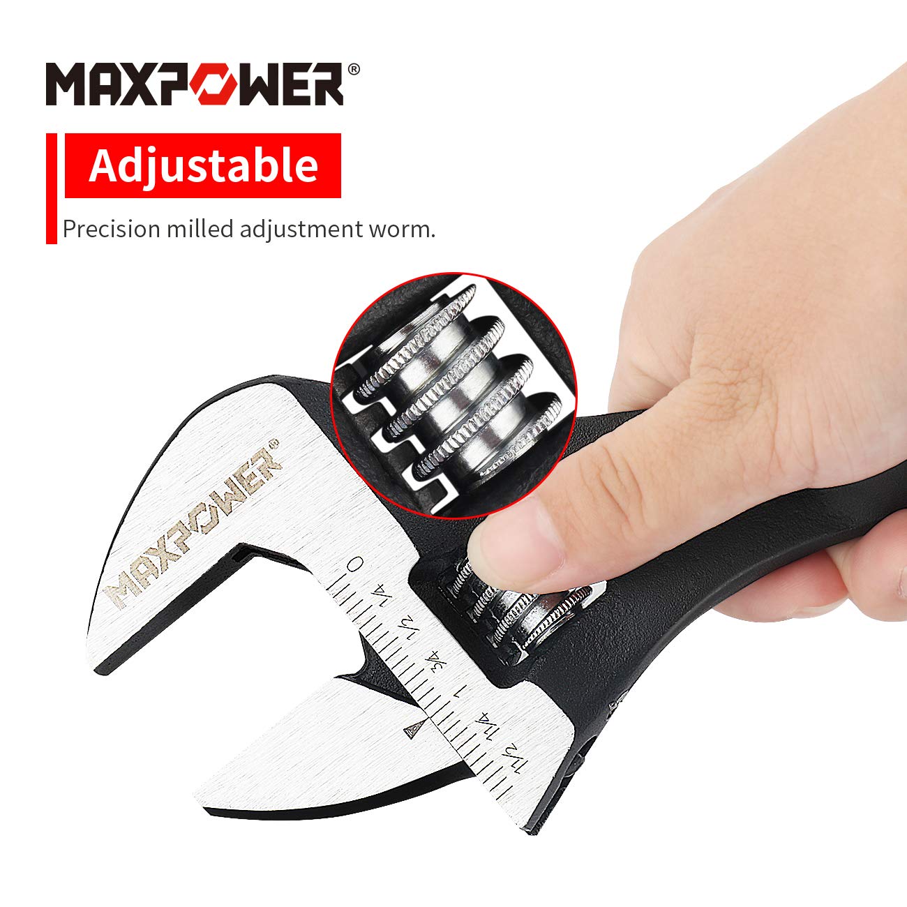 MAXPOWER spud wrench finish black phosphated corrosion-resistant end