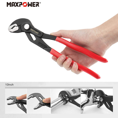 MAXPOWER water pump pliers 16-inch model delivering strong grip on big fittings