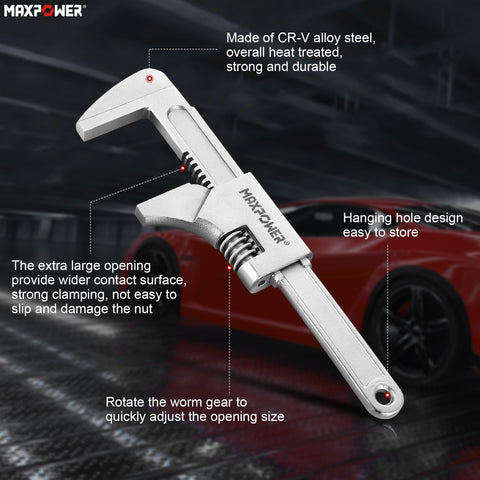 MAXPOWER wide 3 inch jaw opening handles large screws