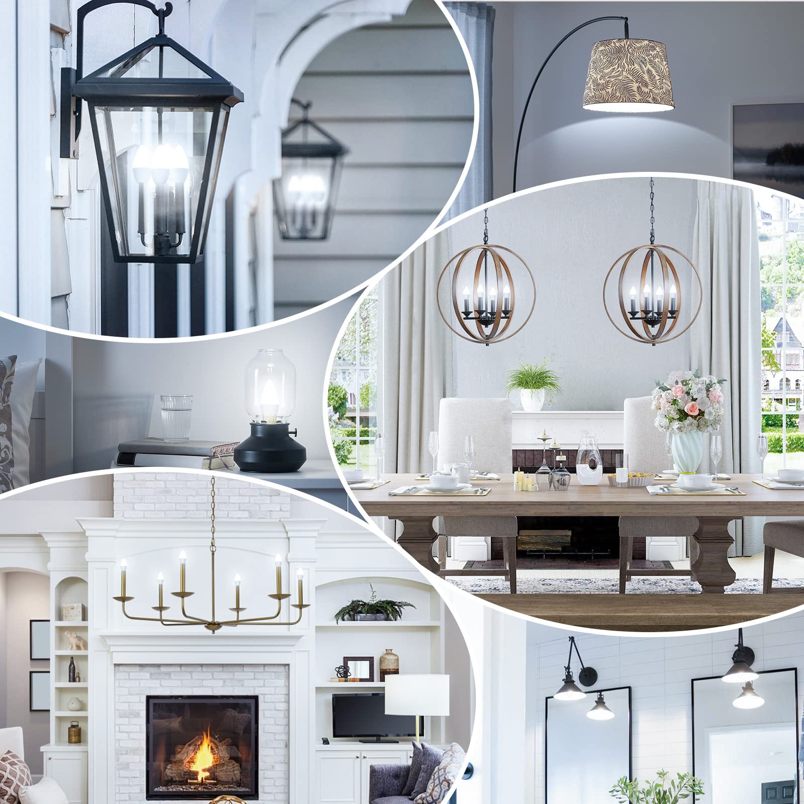MAXvolador 6W candle-base LED bulbs provide bright, low-heat illumination