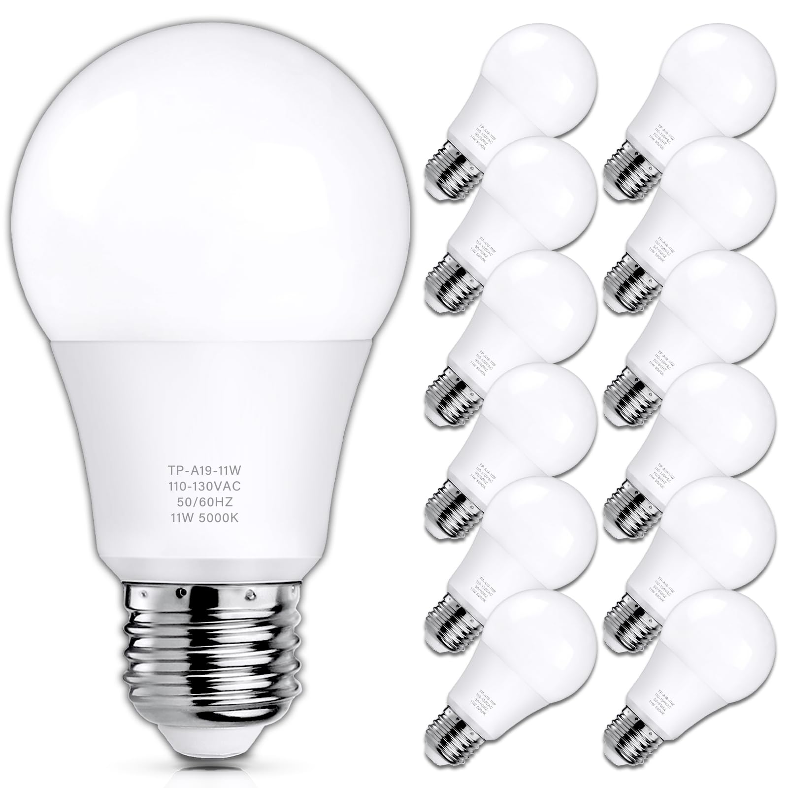 MAXvolador A19 LED bulbs deliver daylight 5000K brightness for vivid living spaces.