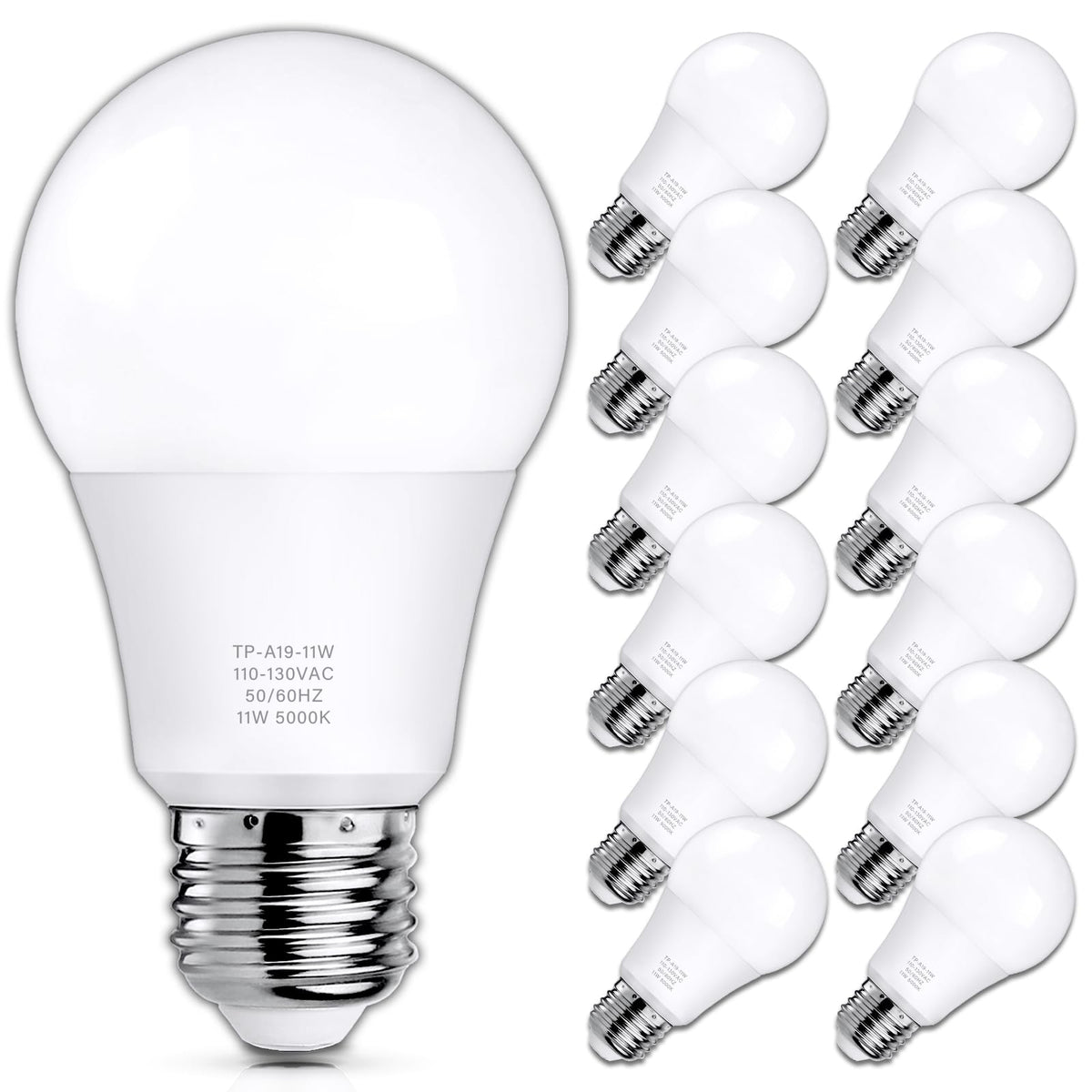 MAXvolador A19 LED bulbs deliver daylight 5000K brightness for vivid living spaces.