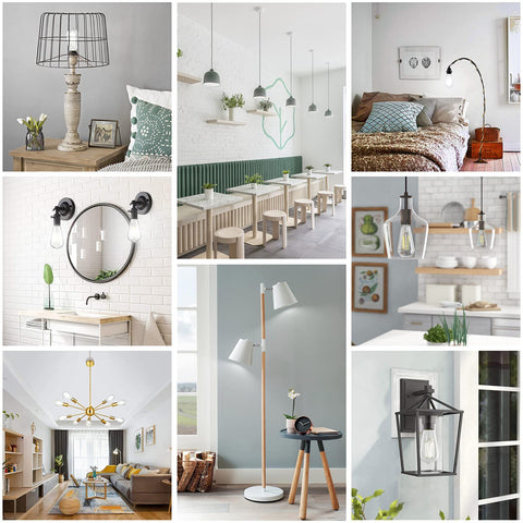 MAXvolador clear glass teardrop bulb adds vintage flair.