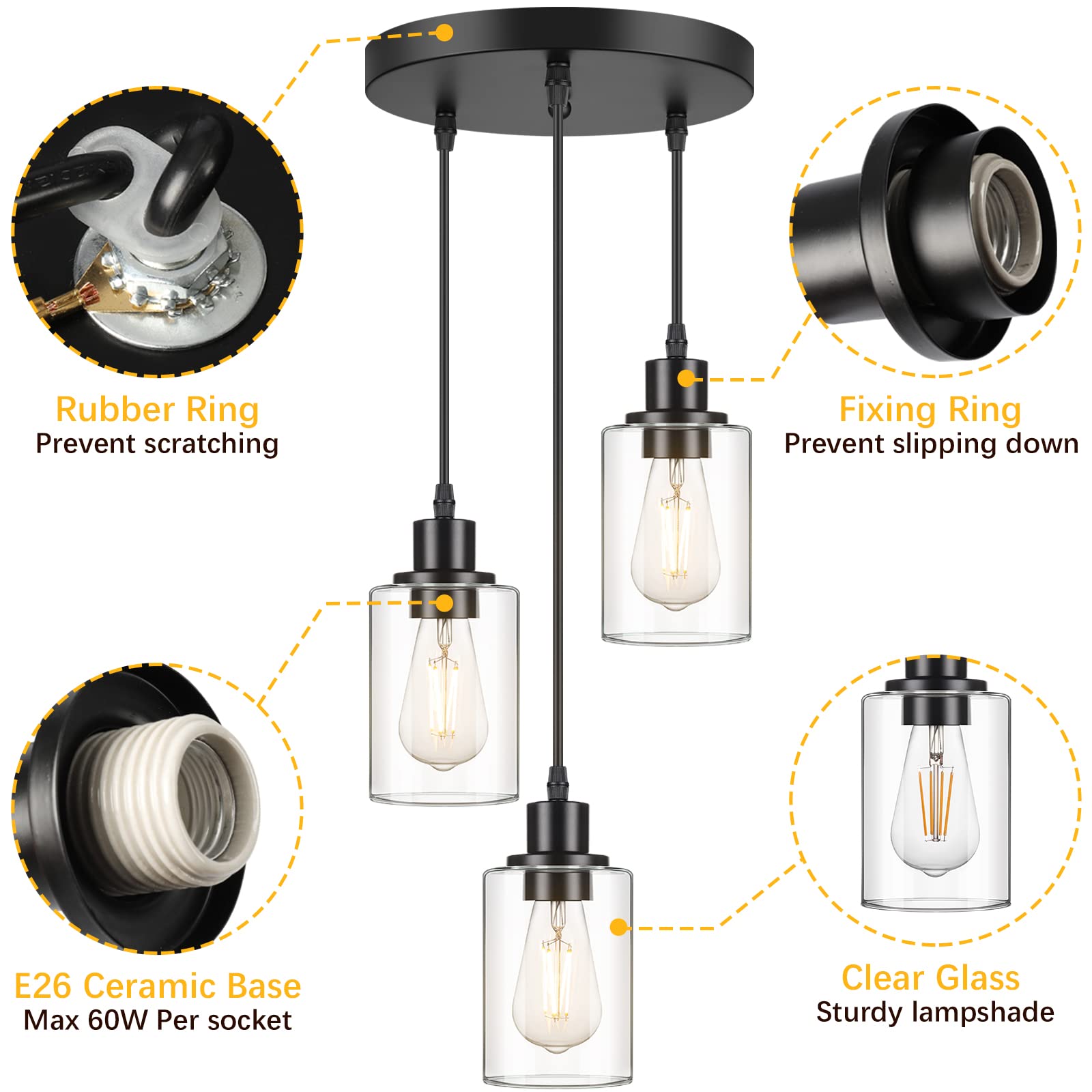 MAXvolador dimmable pendant with compatible dimmers for mood control