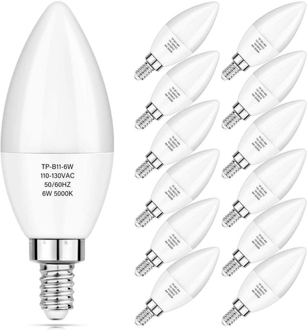 MAXvolador E12 candelabra bulb closeup with frosted finish for steady light