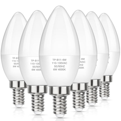MAXvolador E12 LED candle bulb front view with compact design and neutral white light.