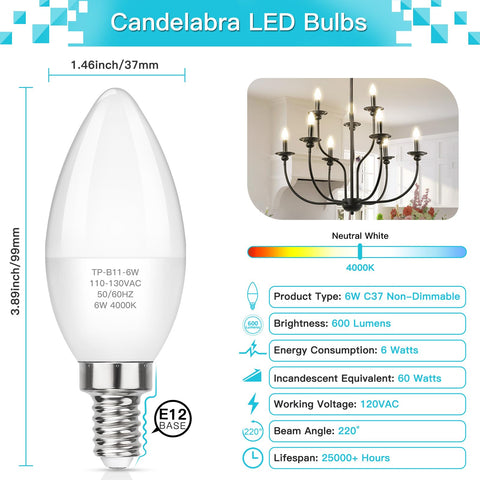 MAXvolador E12 LED bulbs installed in a chandelier, ideal for elegant lighting.