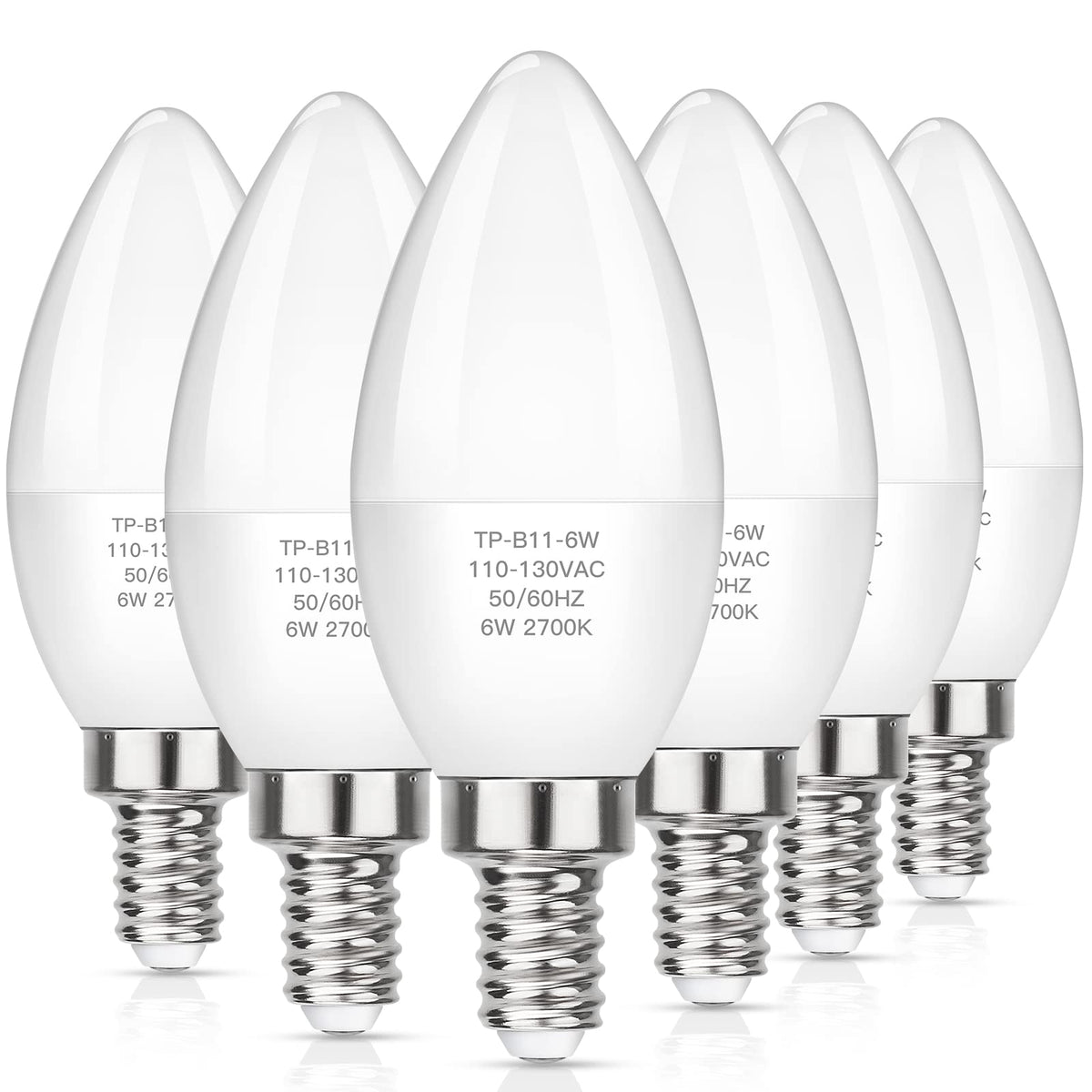 MAXvolador E12 LED candelabra bulbs in a pack of six for energy efficiency
