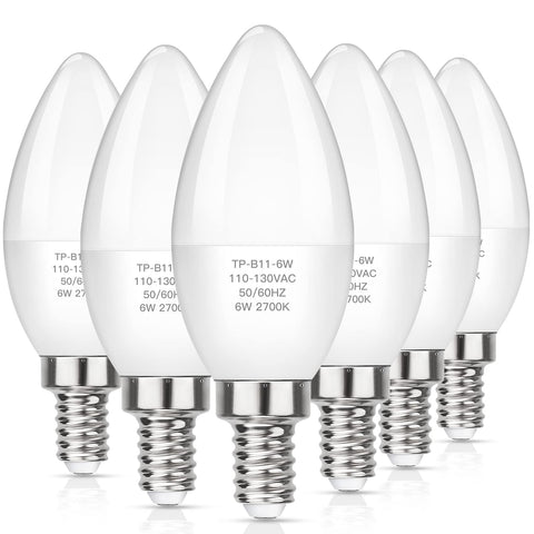 MAXvolador E12 LED candelabra bulbs in a pack of six for energy efficiency