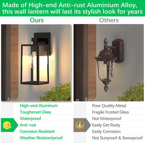 MAXvolador porch lantern with E26 base compatible with LED or CFL bulbs.