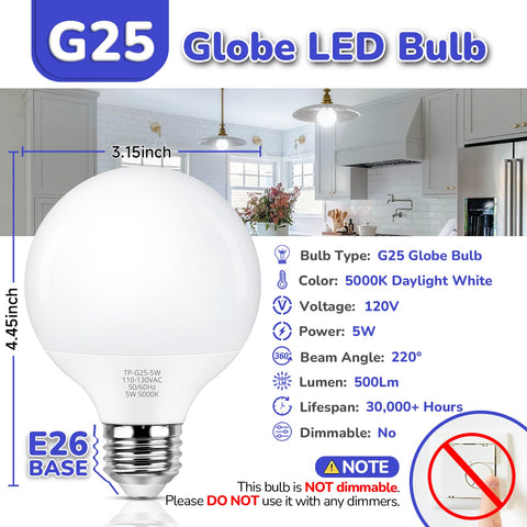 MAXvolador E26 globe bulb in fixture highlights true color rendering during grooming