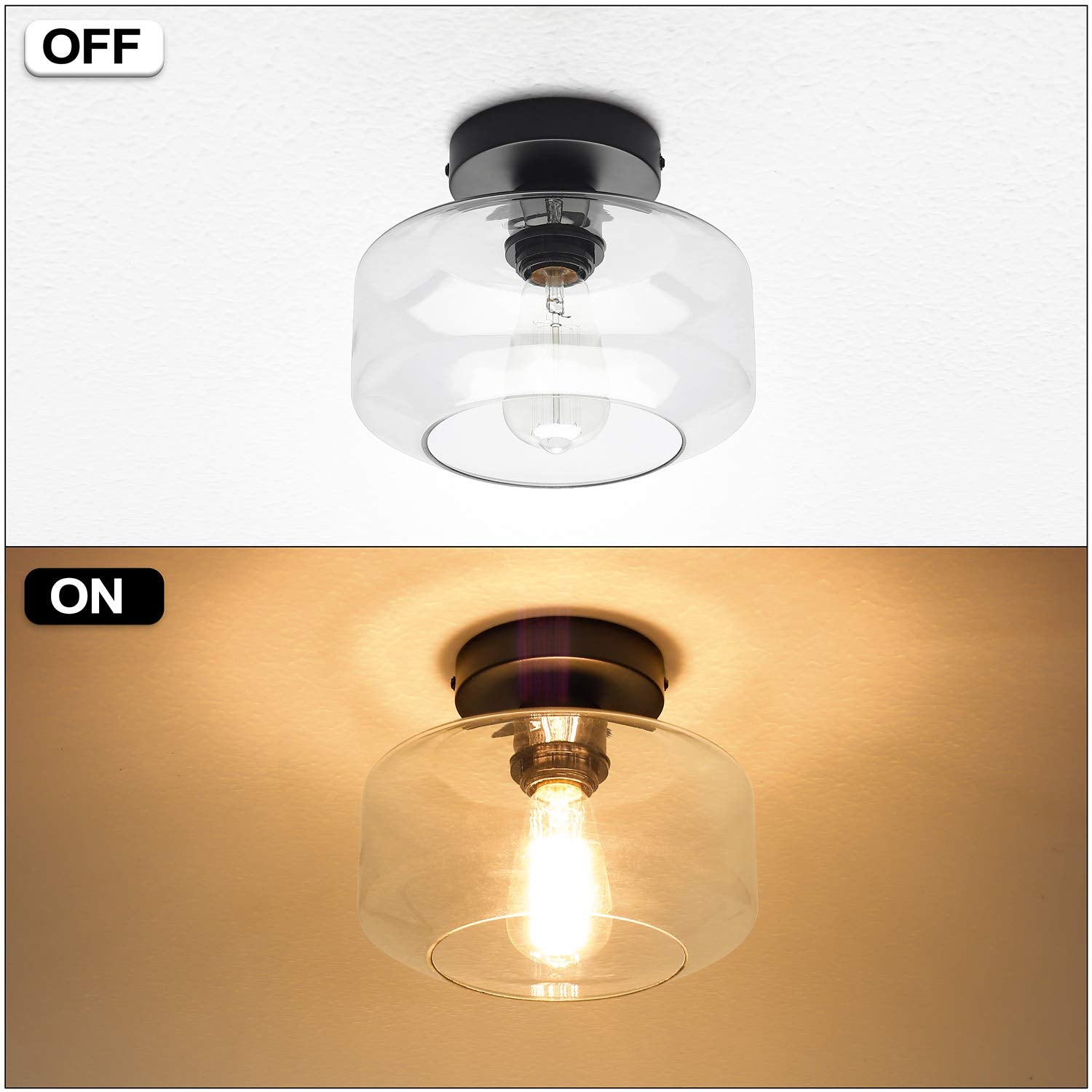 MAXvolador glass shade detail highlights clear glass texture and craftsmanship.