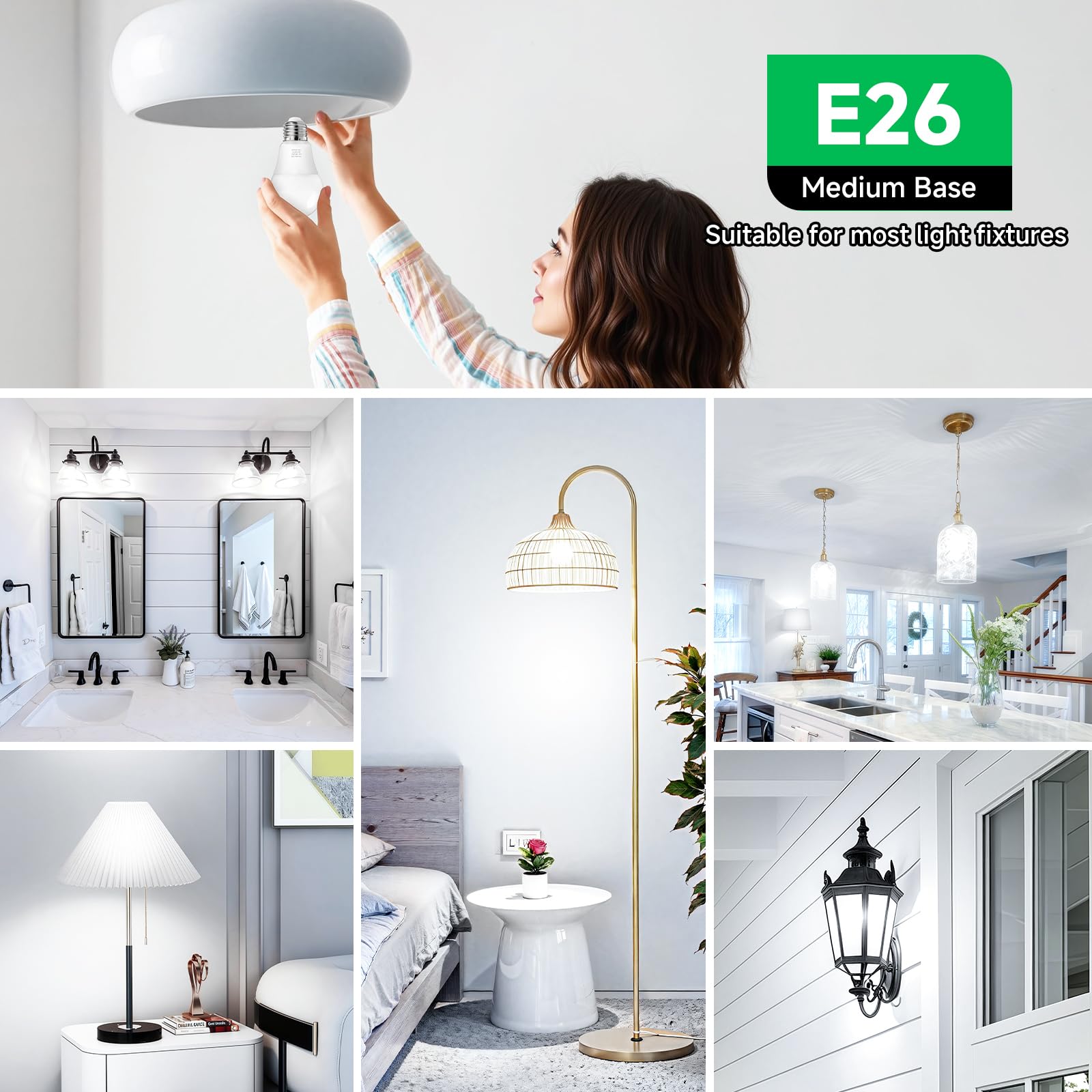 MAXvolador daylight bulbs suited for kitchens, bedrooms, offices.