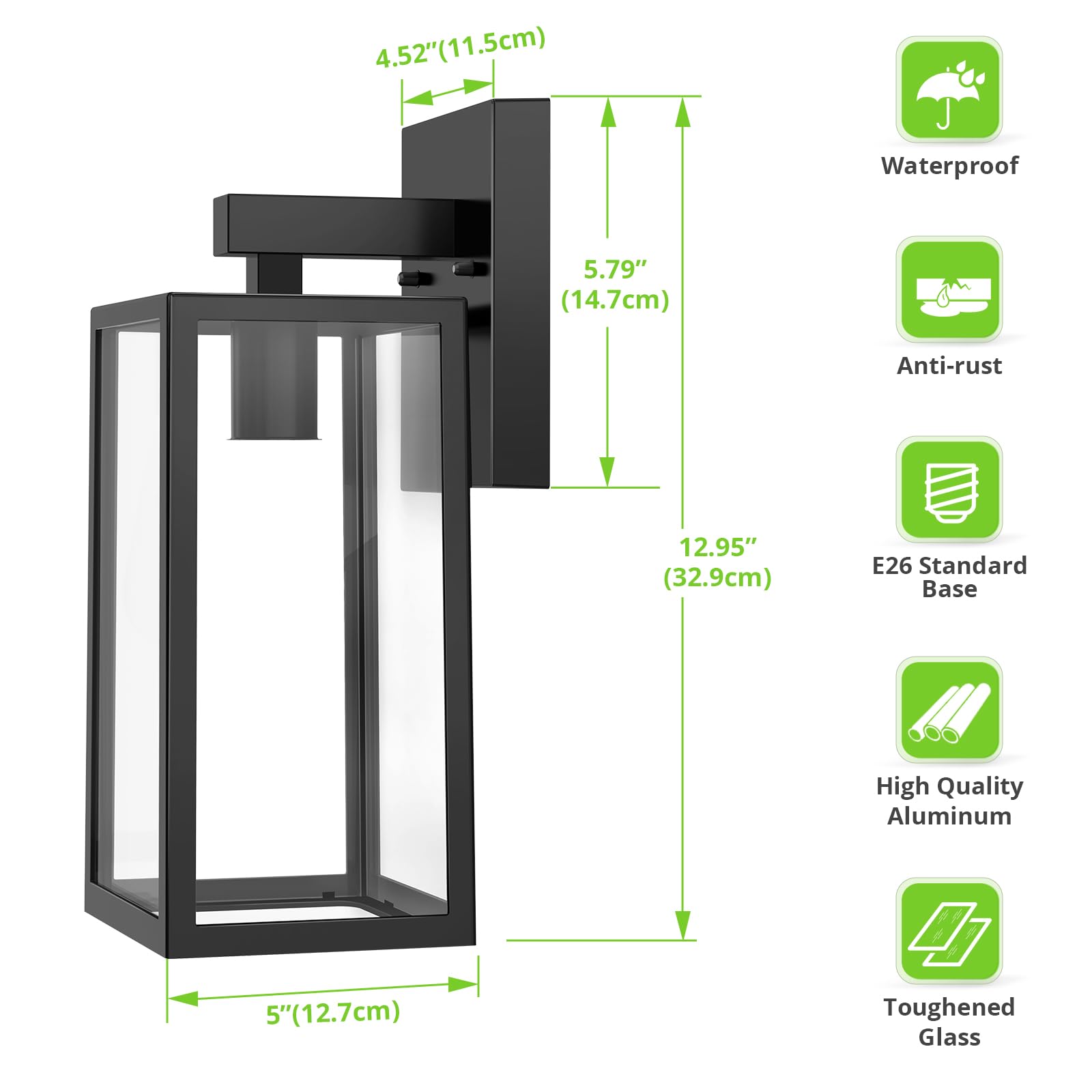 MAXvolador porch light kit offers simple open-bottom installation for quick setup.