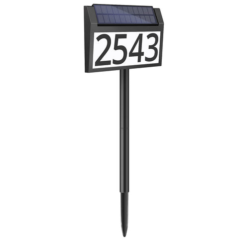 MAXvolador solar address sign panel charging in sun for bright night visibility