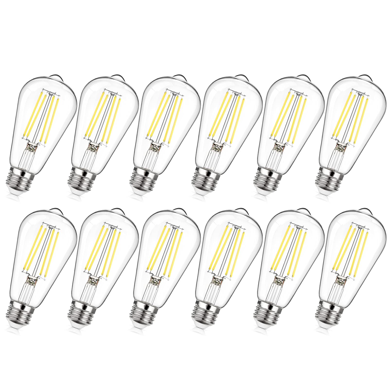 MAXvolador vintage LED Edison bulb 60W-equivalent for chandeliers with bright, efficient light.