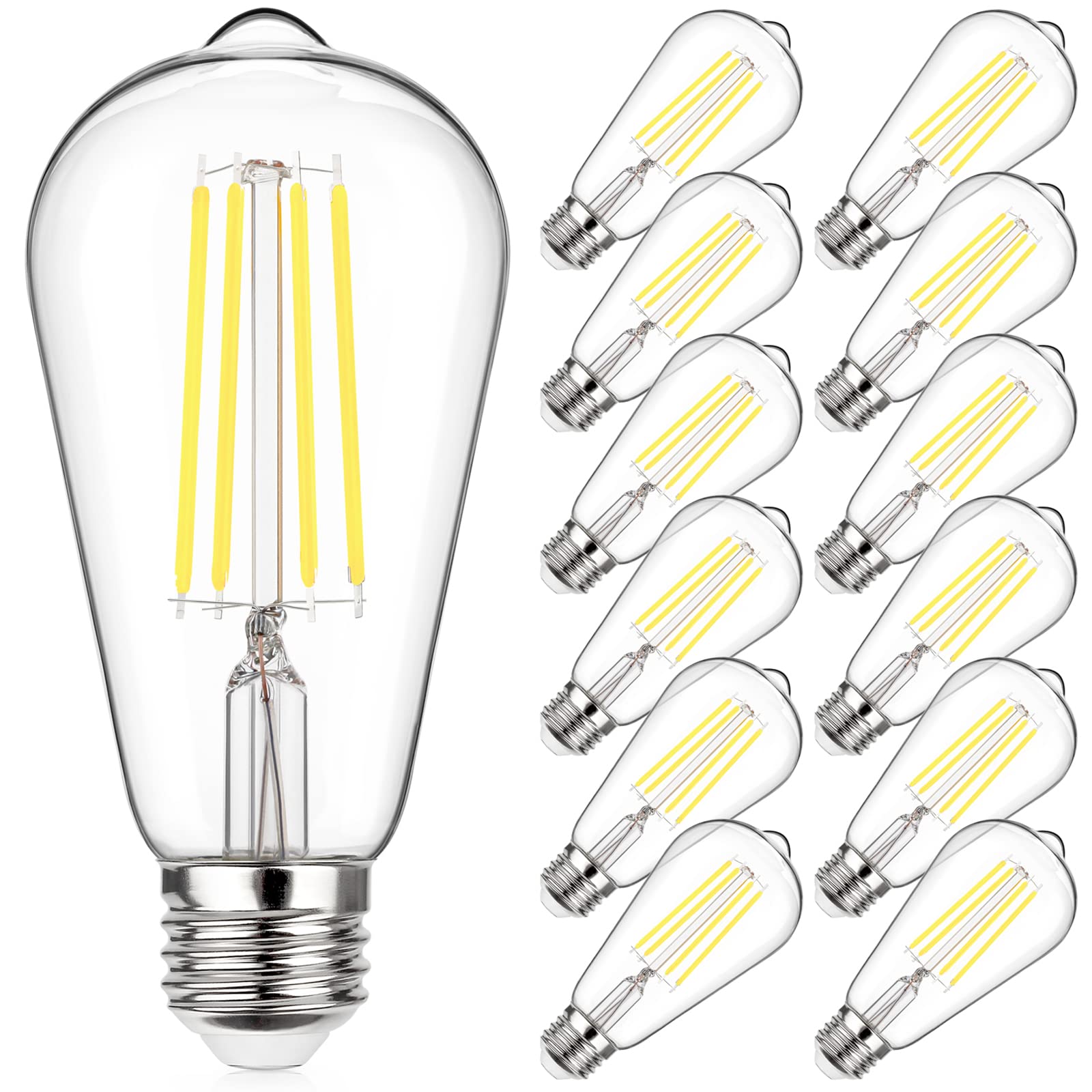 MAXvolador vintage ST58 LED Edison bulb in clear glass for retro ambience and energy efficiency.