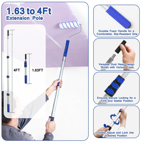 MAXWAVE 4-inch roller frame for precise edge work.