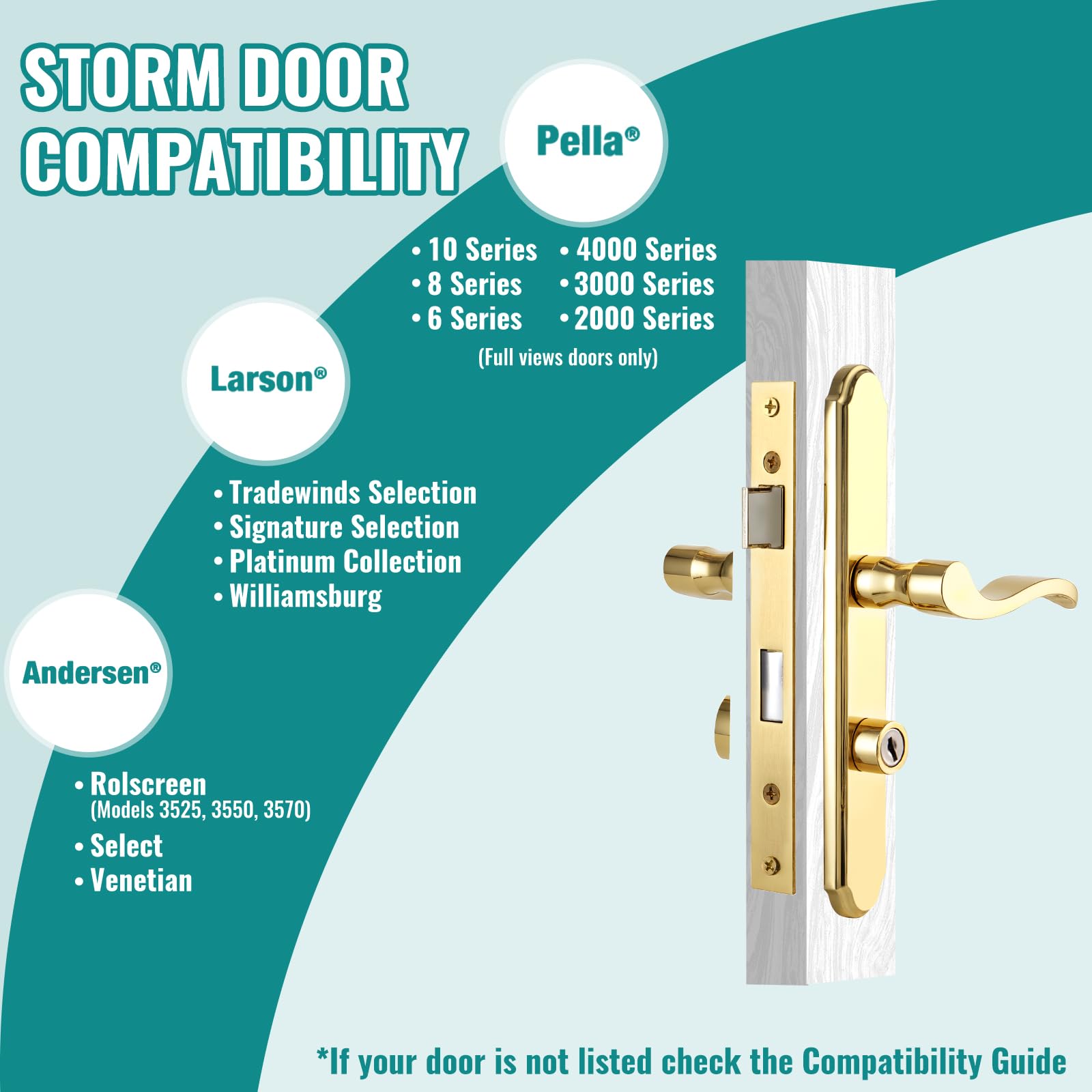 MaxxGeek flat-slot storm door handle keys in closeup, two-key set for convenient access.