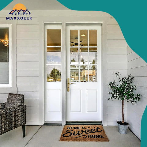 MaxxGeek flat-slot storm door handle left-right fit, ready for versatile door orientations.