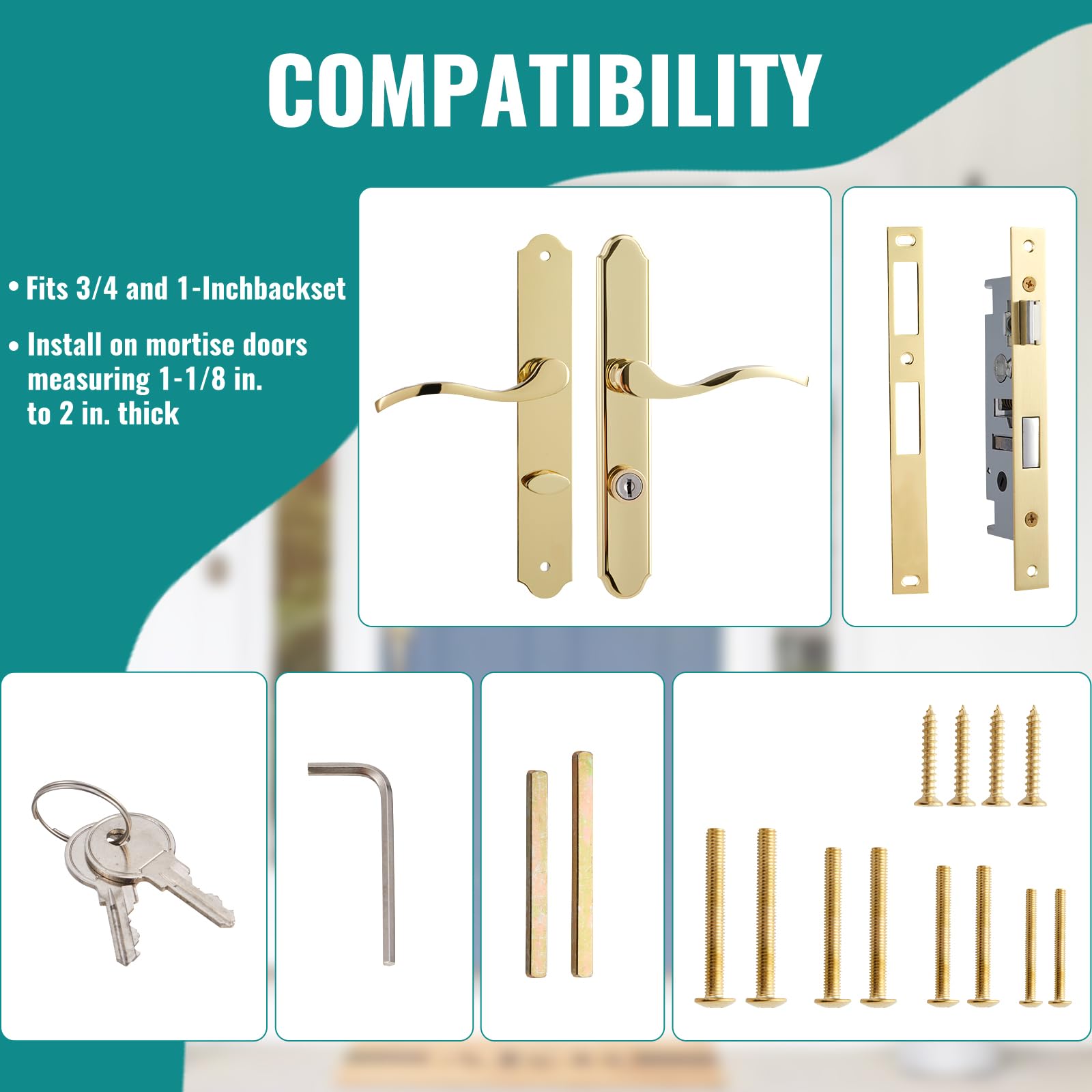 MaxxGeek flat-slot storm door handle close-up lever, smooth operation for everyday entry.