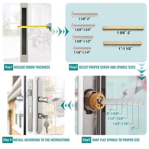 MaxxGeek lever and mortise lock in brushed nickel for smooth operation and security.