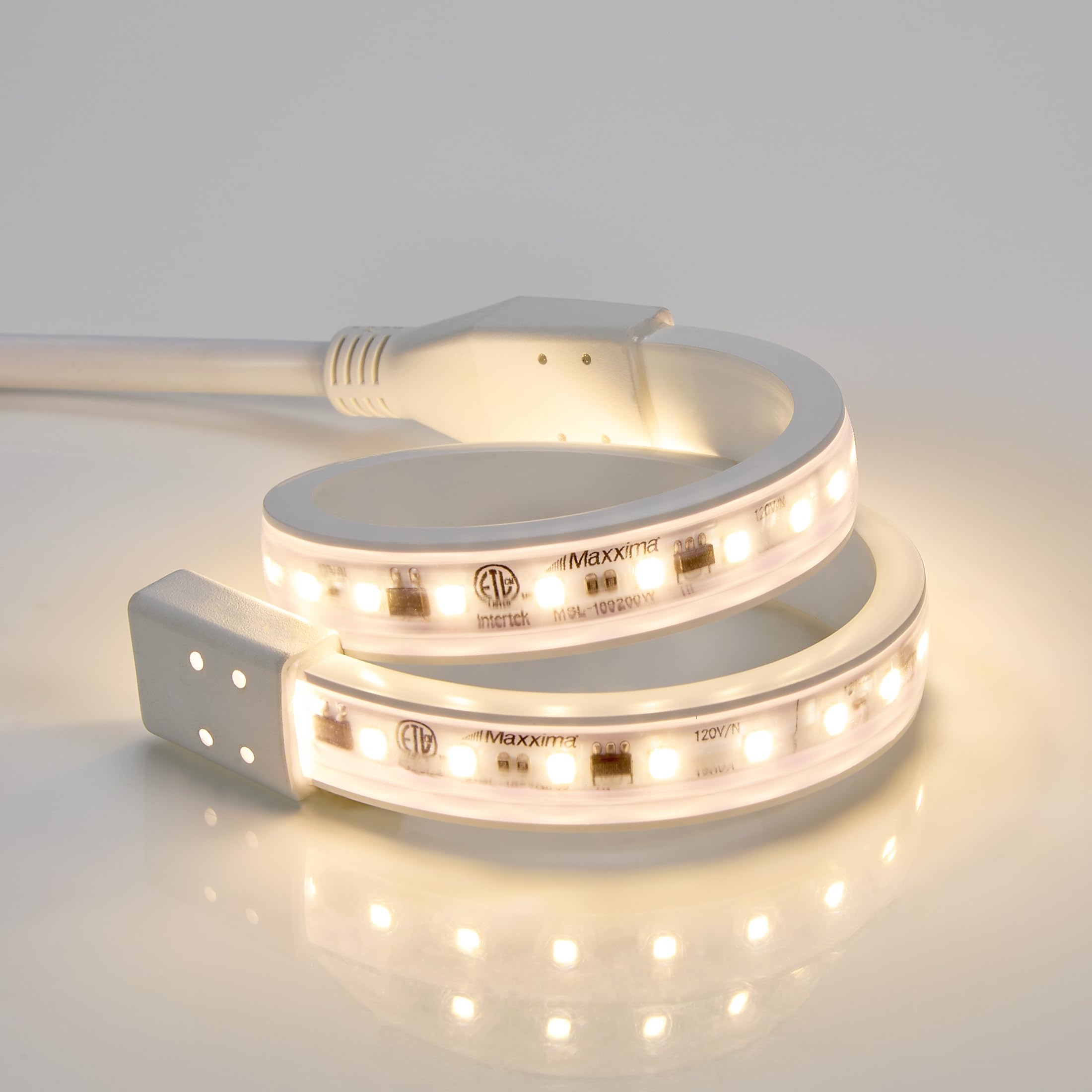 Maxxima 18in cove light brightens kitchen design with soft ambience