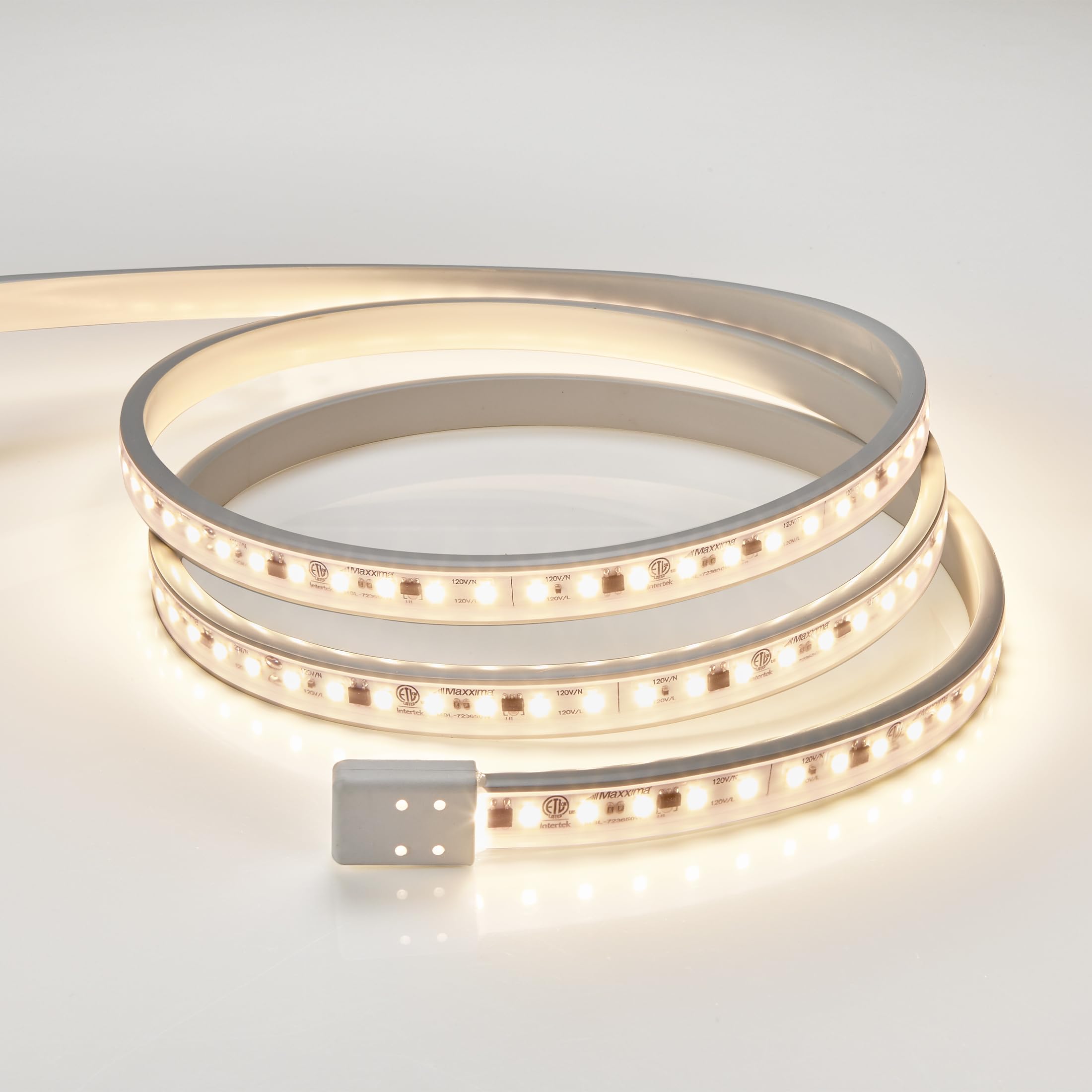 Maxxima 24in under-cabinet light warm white 3000K for a cozy glow.