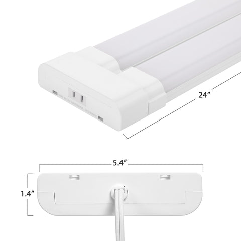 Maxxima 2ft LED shop light in a garage setting delivers bright, practical illumination
