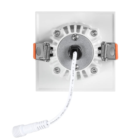 Maxxima square trim for a modern, unobtrusive ceiling finish.