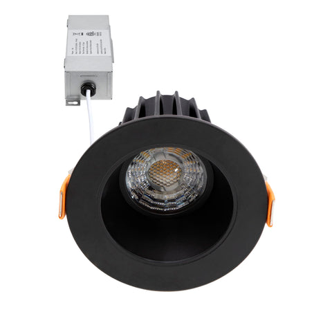 Maxxima 2in ultra-thin downlight anti-glare front view brightens spaces.