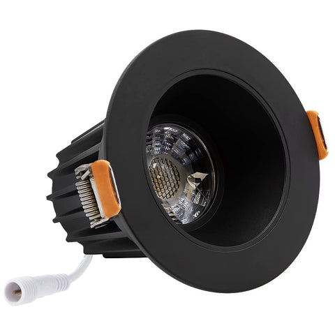 Maxxima damp-rated bathroom installation ensures reliable illumination.