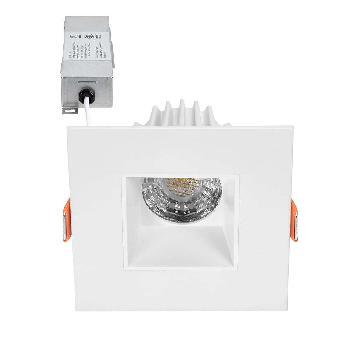 Maxxima 2in ultra-thin downlight front view showing slim profile and clean ceiling line.