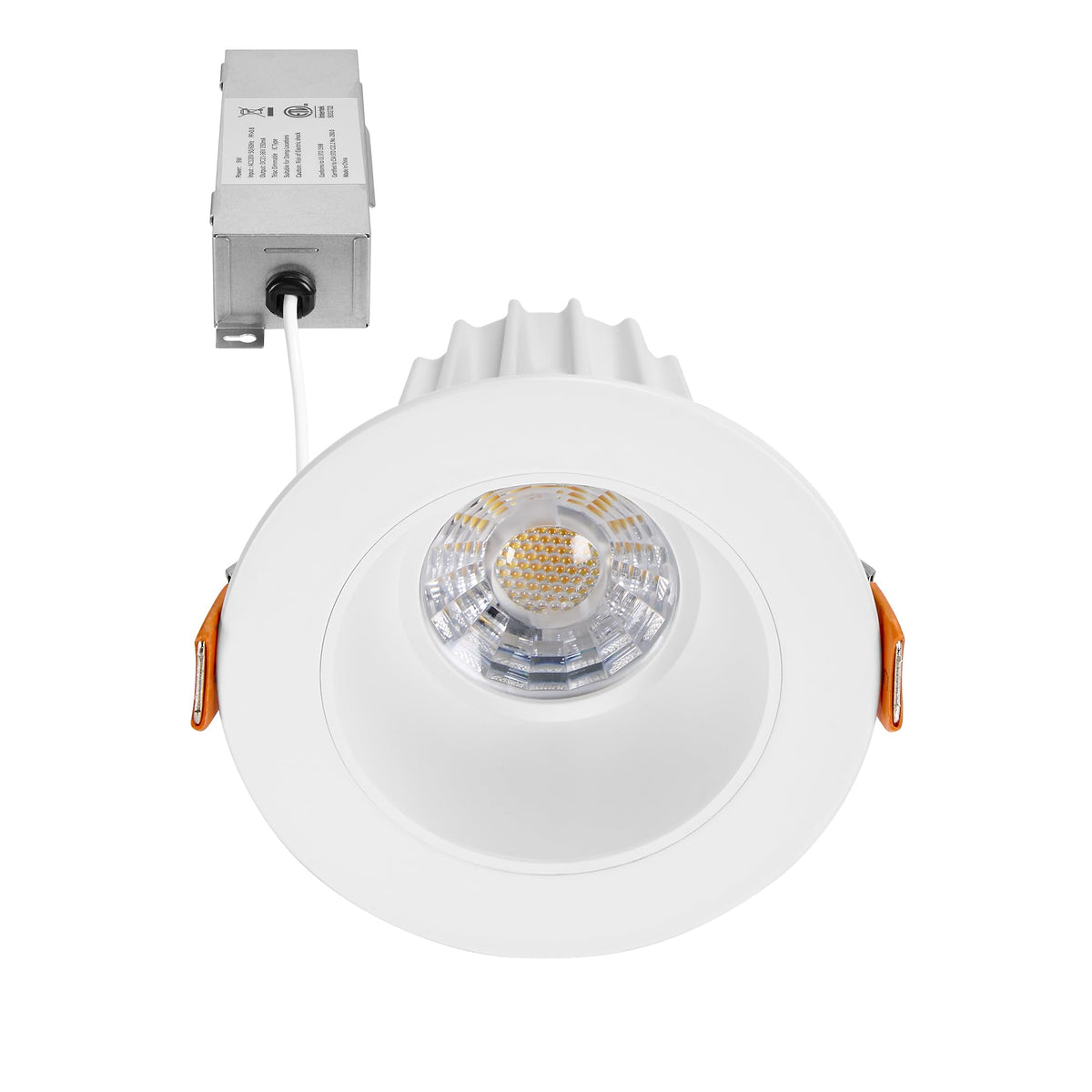 Maxxima 2in ultra-thin downlight front view with anti-glare lighting.